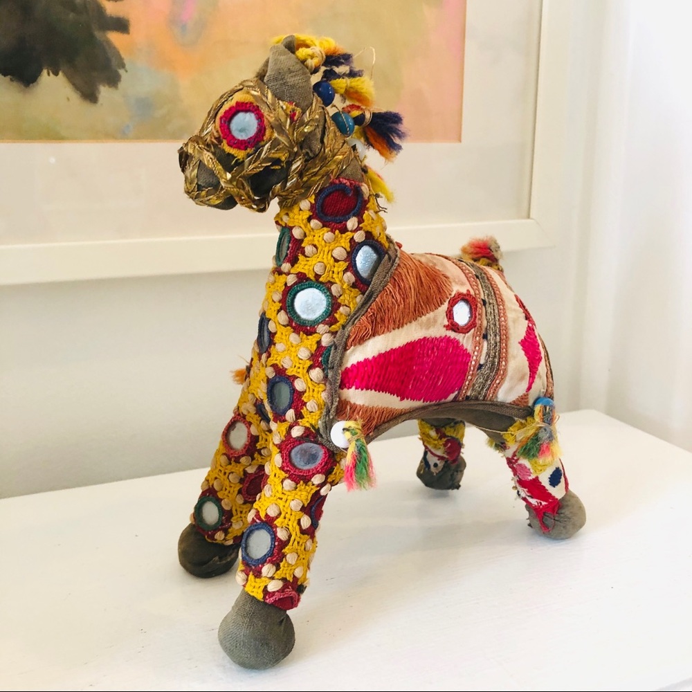 vintage handmade Indian Rajasthani horse